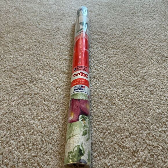 Vintage Fruit Con-Tact Creative Covering Paper 18 in x 9 Ft USA Purple Yellow - Picture 2 of 12